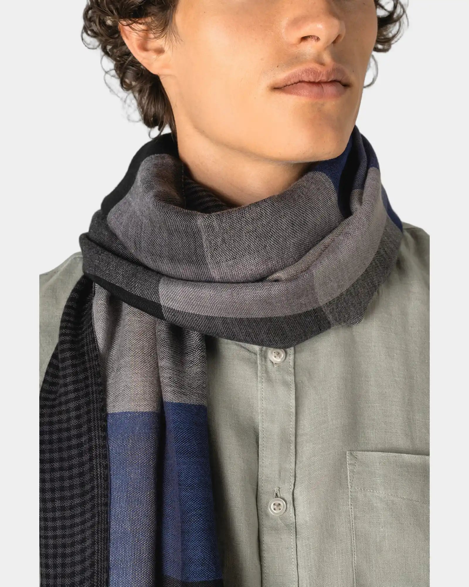 Schal Viskose reversibel gewebt zum Personalisieren - 2